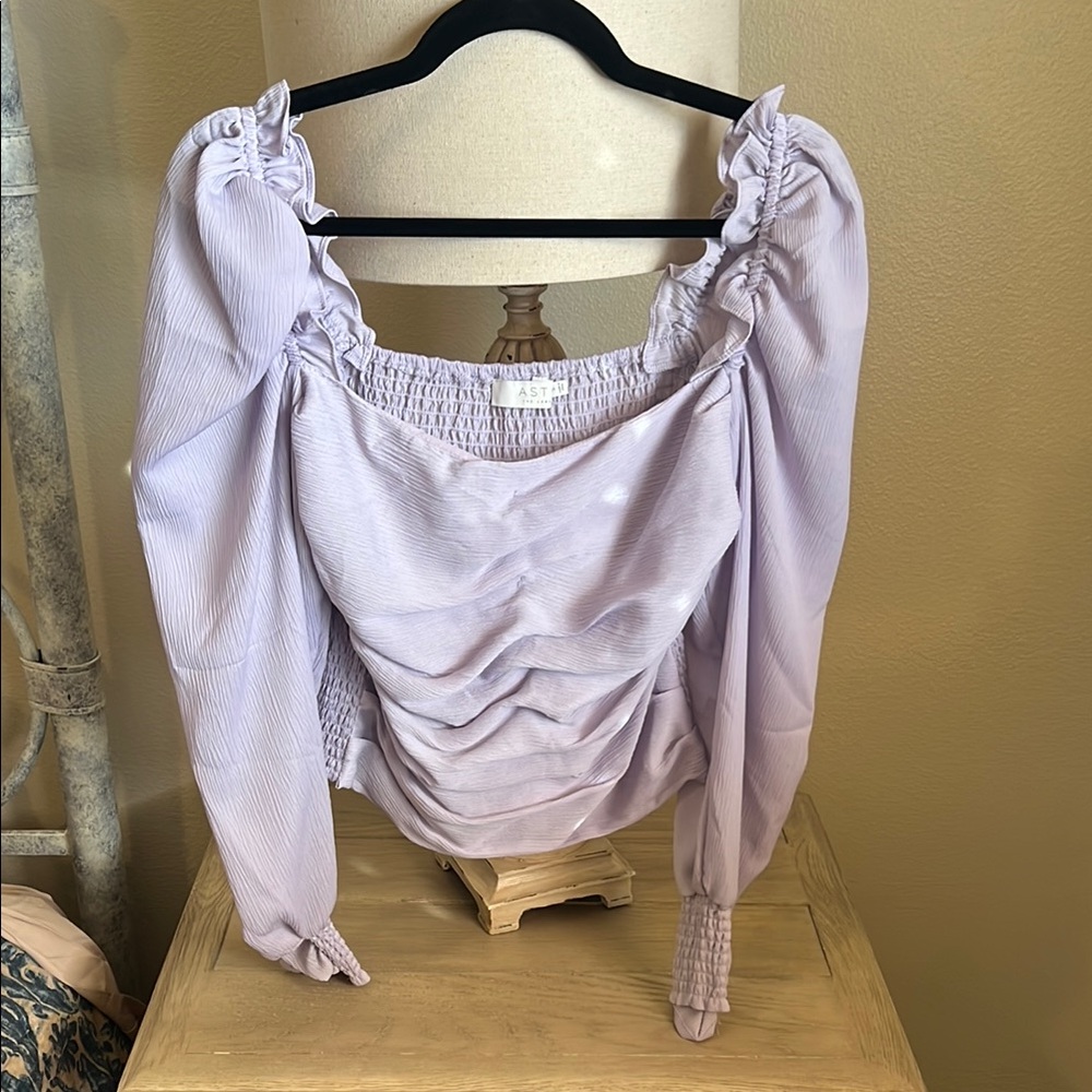 ASTR Lavender Ruched Blouse